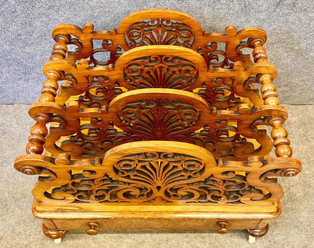 Super Quality Victorian Walnut Canterbury View III
