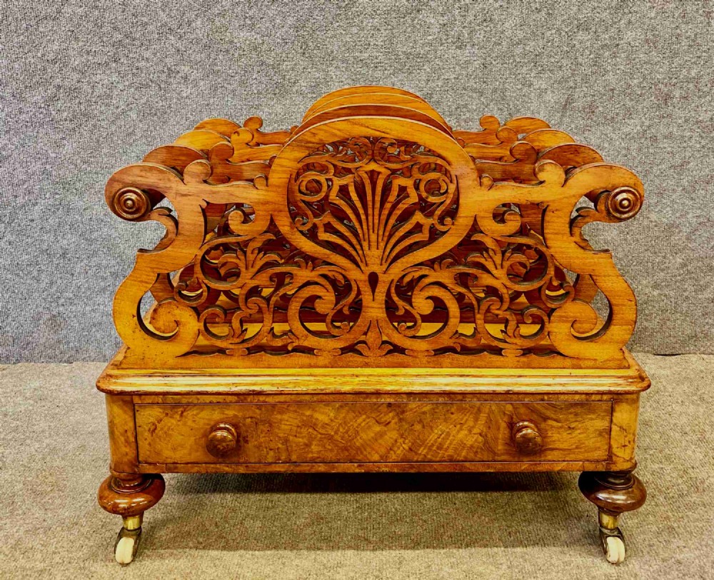 Super Quality Victorian Walnut Canterbury