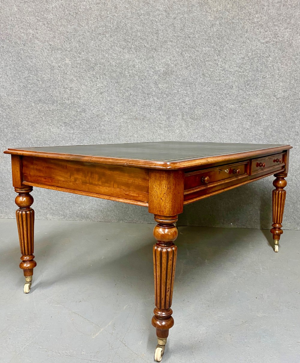 Large Antique Mahogany Desk View V