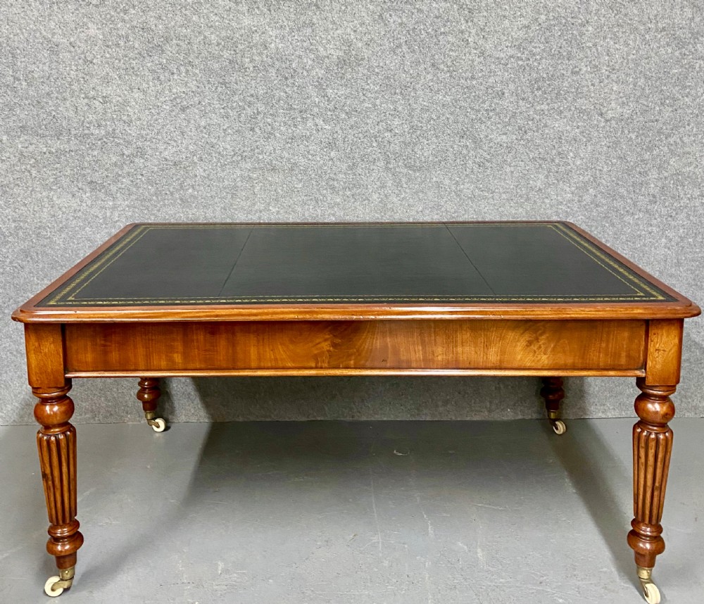 Large Antique Mahogany Desk View VII