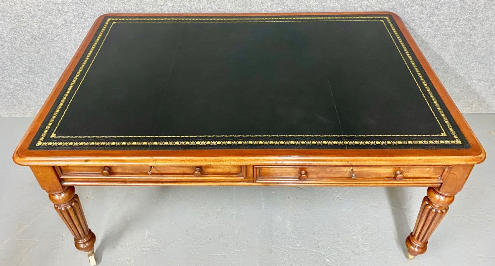 Large Antique Mahogany Desk View XII