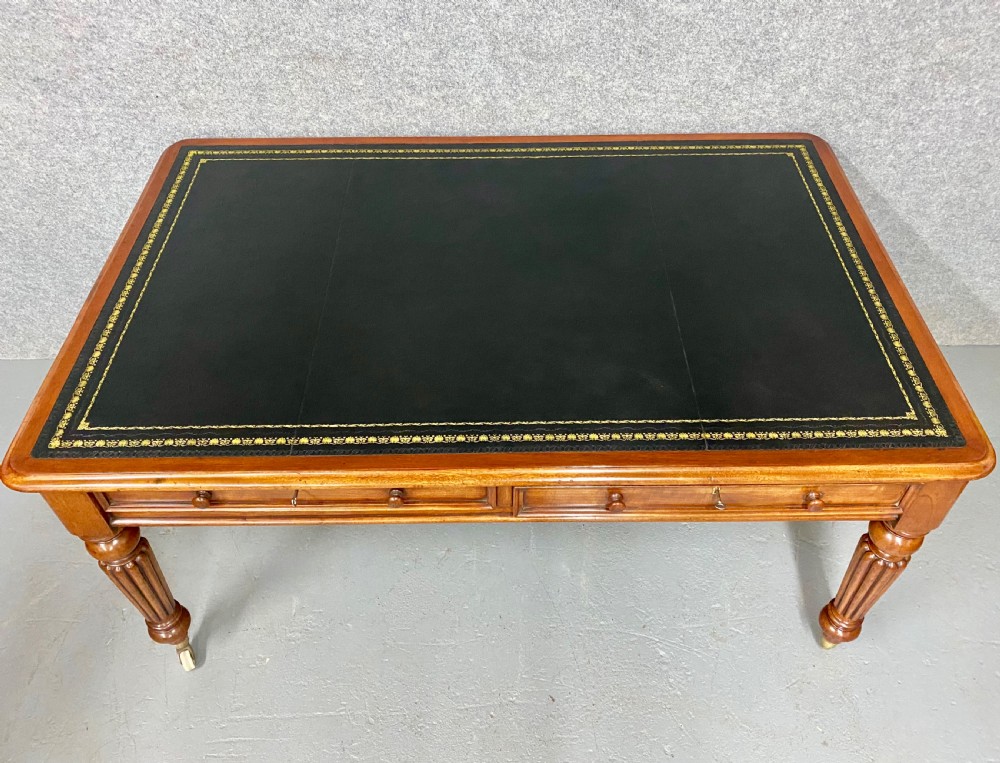 Large Antique Mahogany Desk View XIII