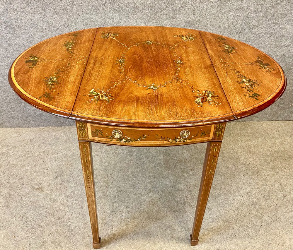 Sheraton Revival Painted Pembroke Table View II