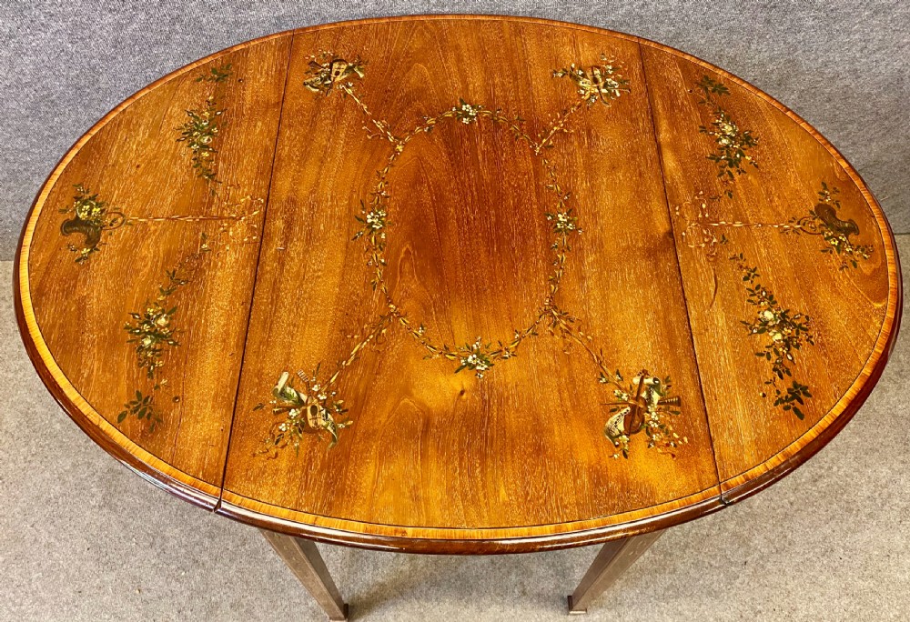 Sheraton Revival Painted Pembroke Table View XI