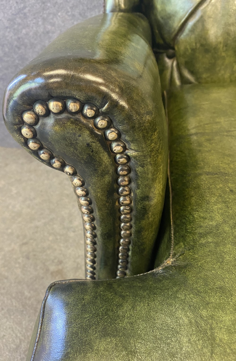 Georgian Style Leather Winged Armchair View VI