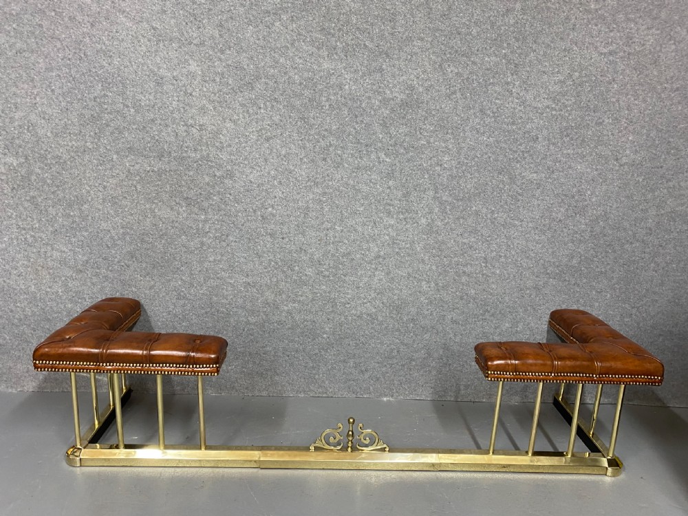 Antique Brass & Leather Club Fender View II