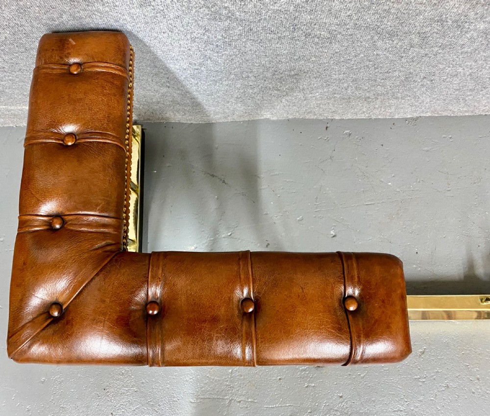 Antique Brass & Leather Club Fender View IV