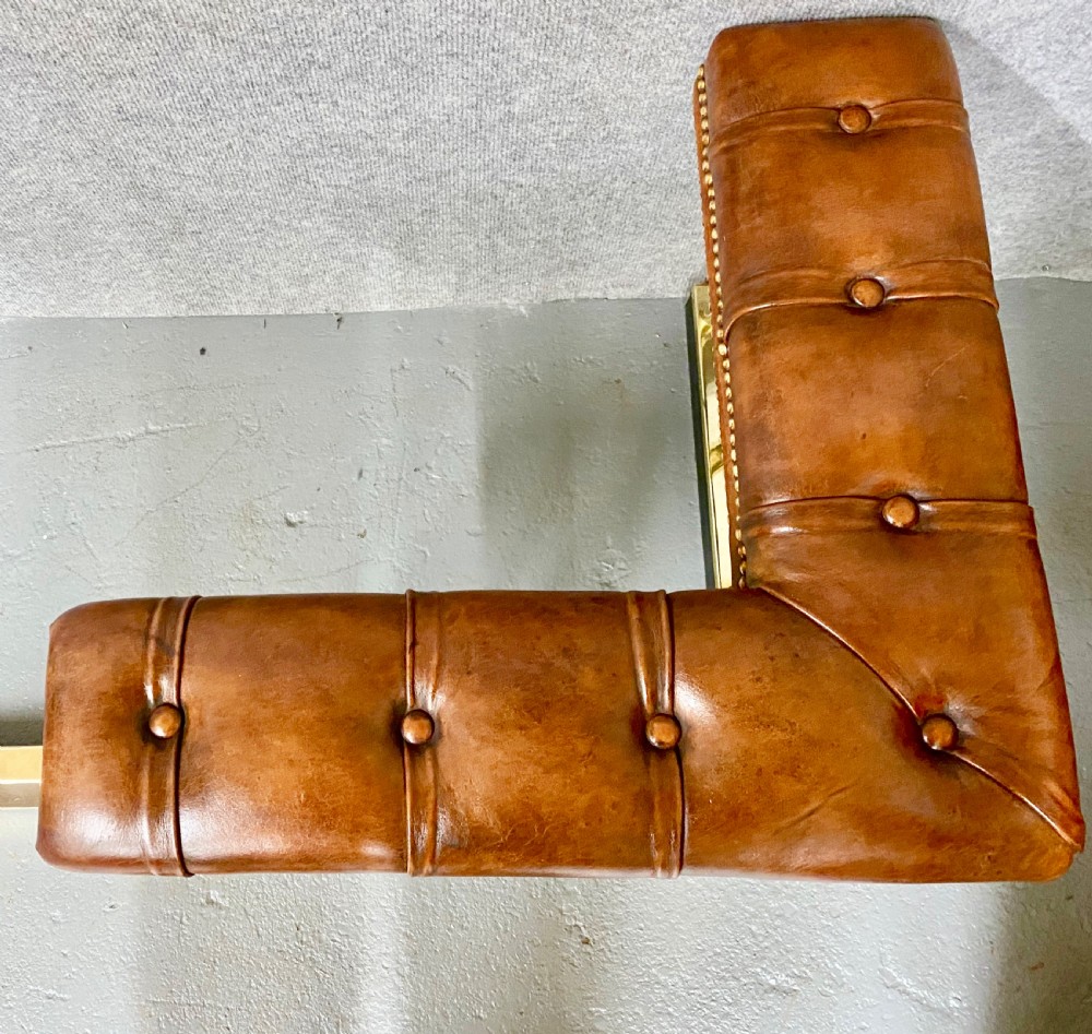 Antique Brass & Leather Club Fender View V