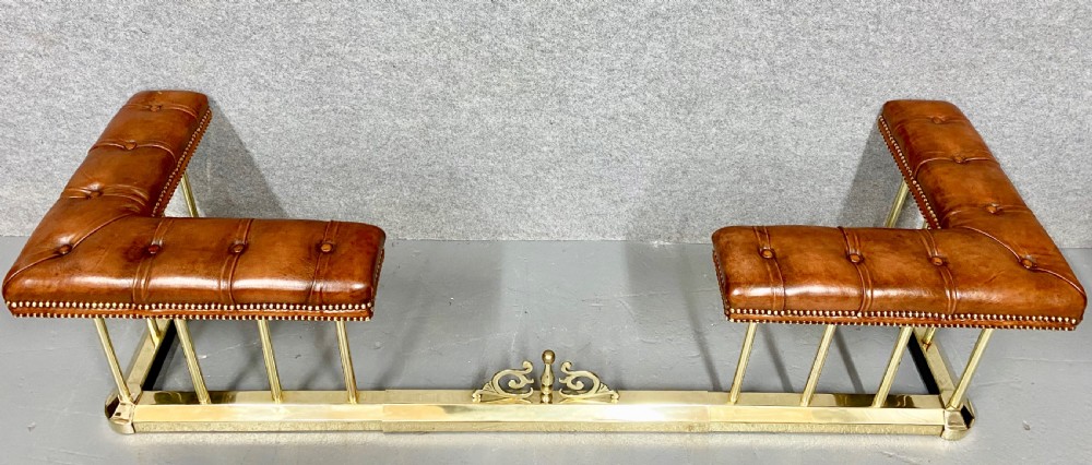 Antique Brass & Leather Club Fender View VI