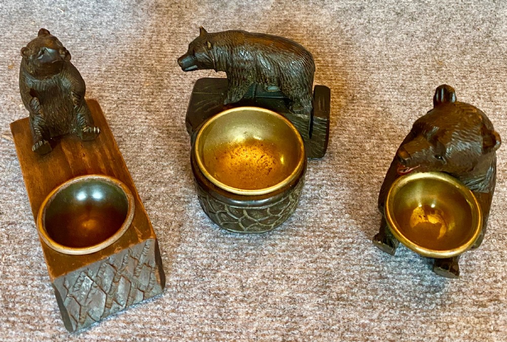 3 Small Black Forest Bears