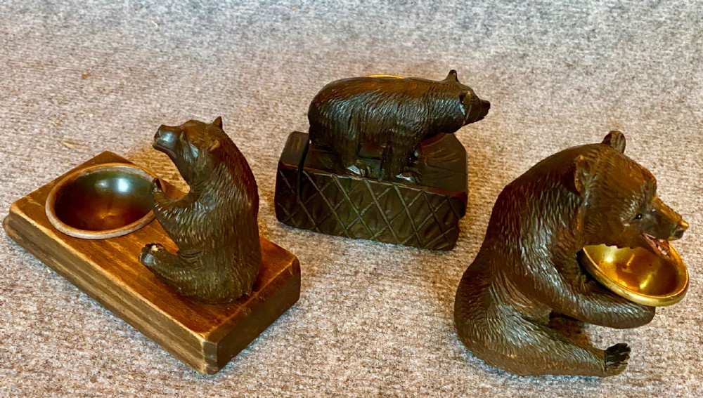3 Small Black Forest Bears View III