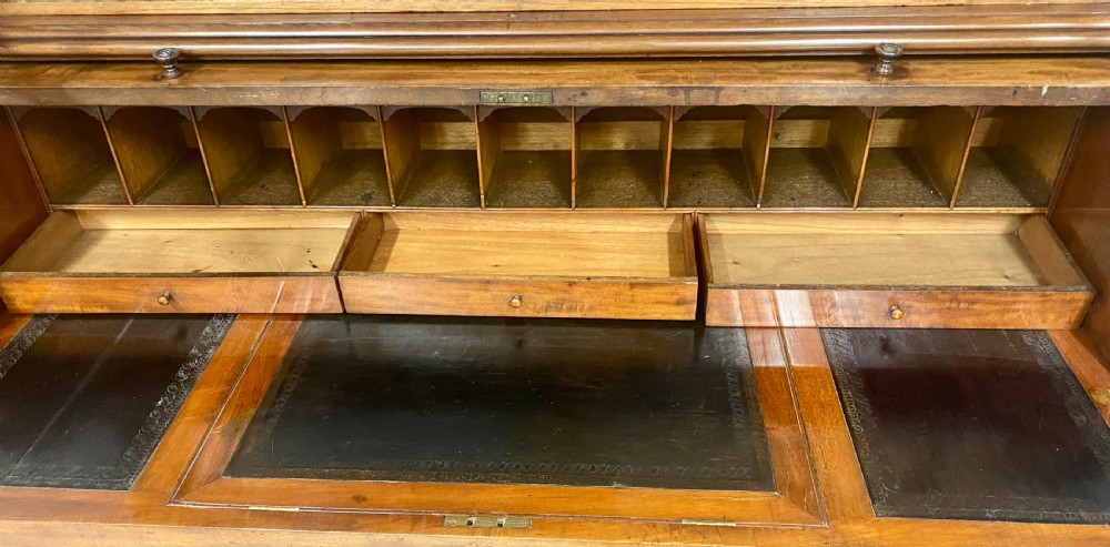 Good Quality Antique Cylinder Bureau Bookcase View VIII