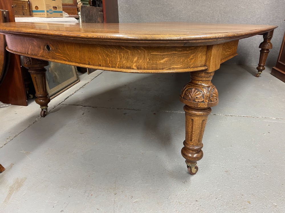 A Substantial 11ft 6in. X 5ft  Antique Extending Oak Dining Table View V