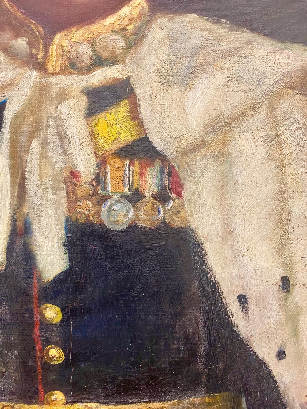 Life Size Oil on Canvas British Baron Painting View IV