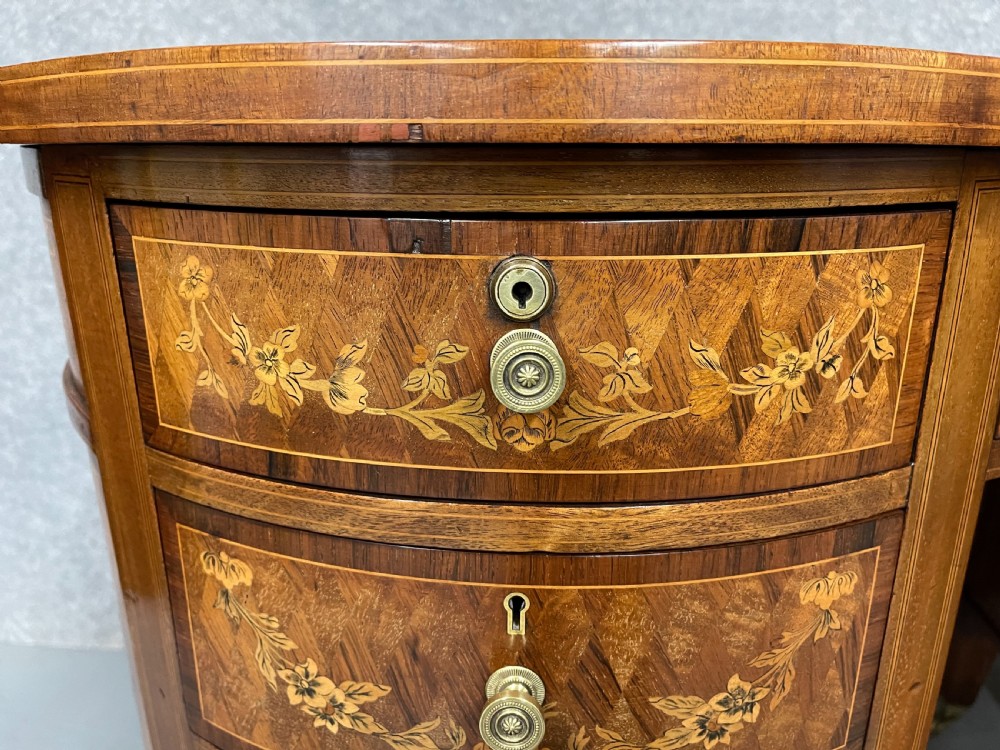 Fine Sheraton Revival Kidney Shaped Desk View VIII