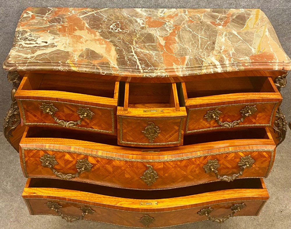 Substantial French Kingwood Commode Chest of Drawers View IX