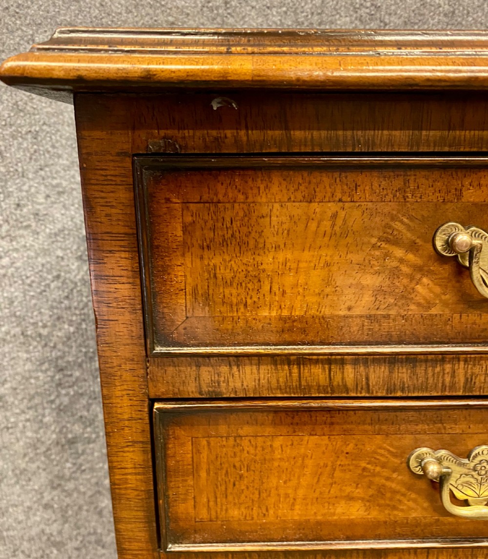 Small George I Walnut Breakfront Side Cabinet Bookcase View III