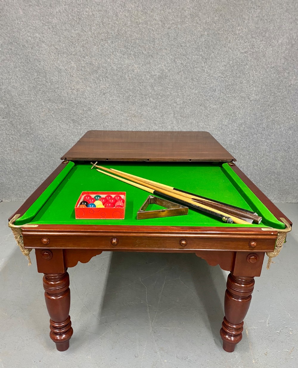 Antique Mahogany Snooker Dining Table