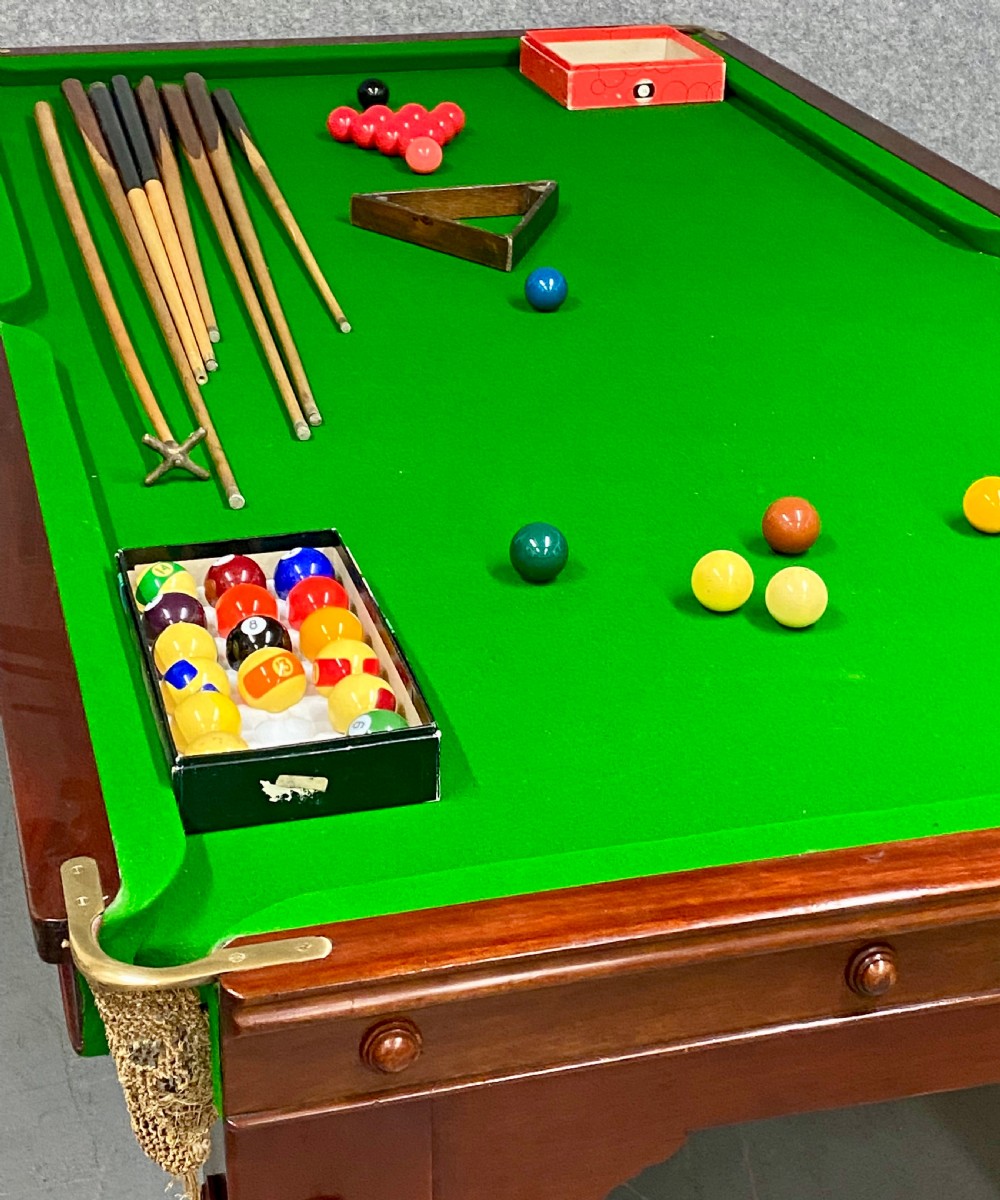 Antique Mahogany Snooker Dining Table View IV