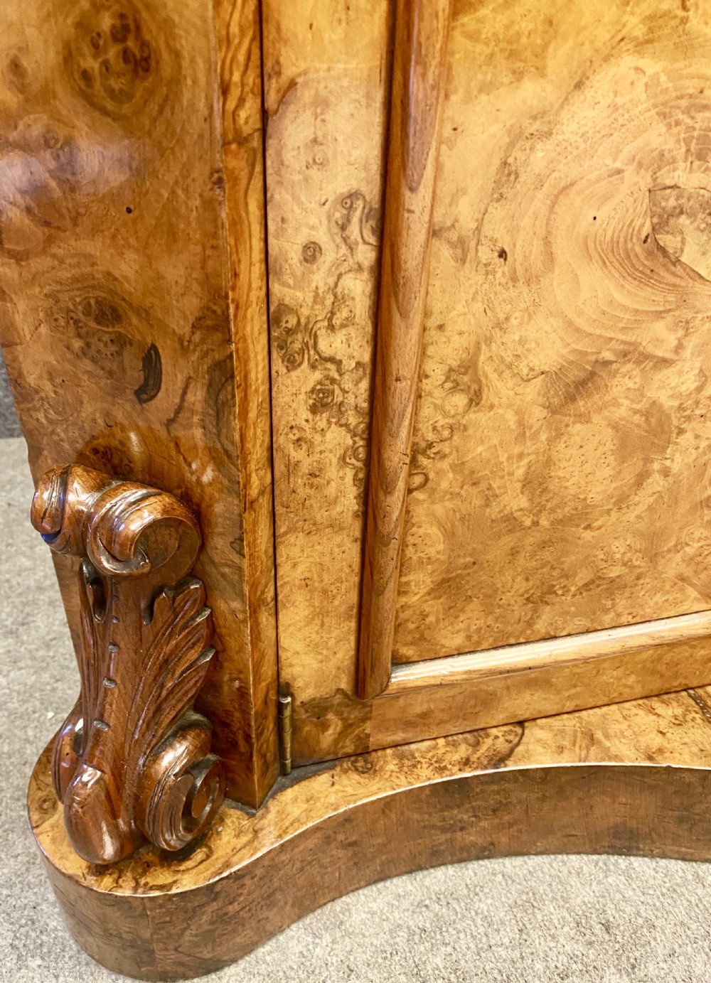Superb Antique Burr Walnut Bookcase View V