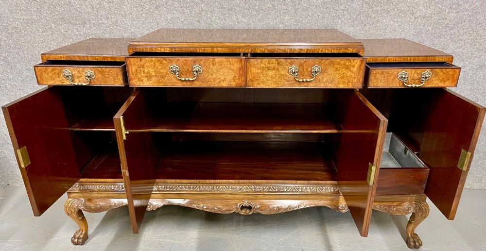 Good Quality Burr Walnut Sideboard / Side Cabinet View III