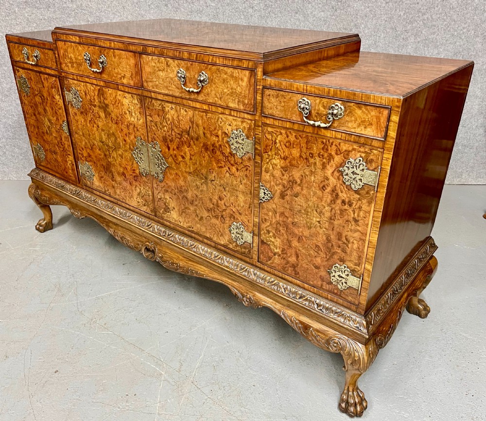 Good Quality Burr Walnut Sideboard / Side Cabinet View IV