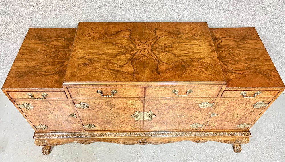 Good Quality Burr Walnut Sideboard / Side Cabinet View VI