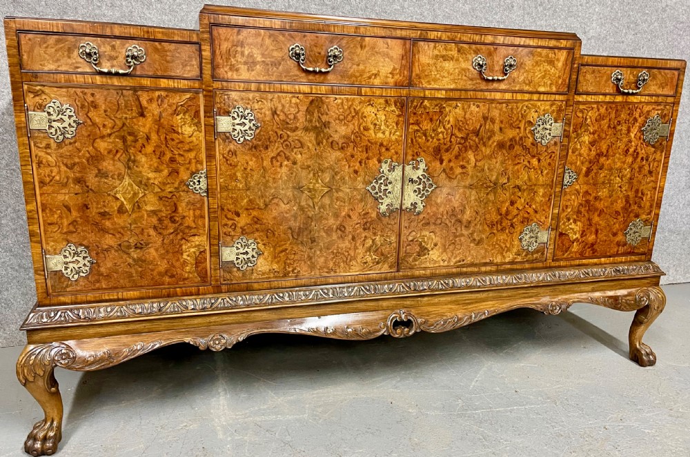 Good Quality Burr Walnut Sideboard / Side Cabinet View X
