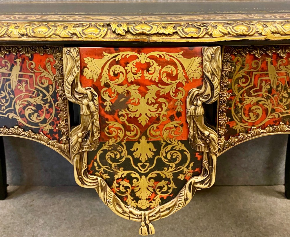 Impressive French Boulle Bureau Plat Desk View V