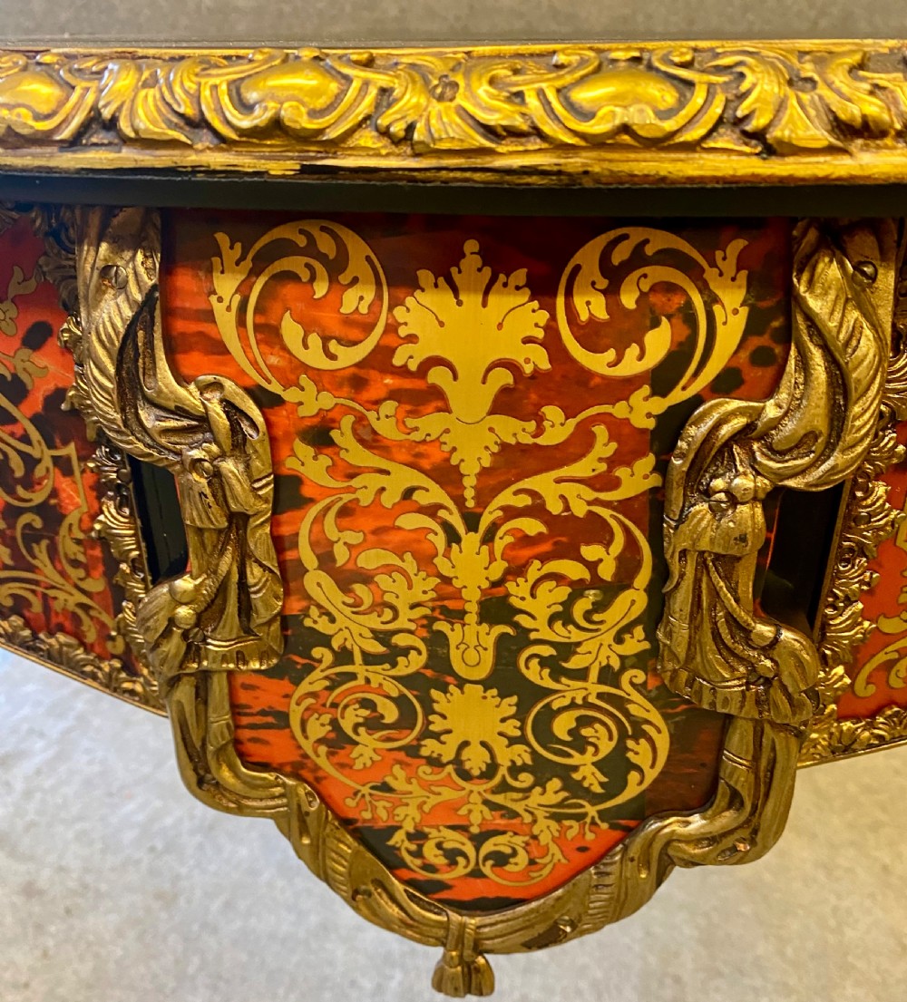 Impressive French Boulle Bureau Plat Desk View IX