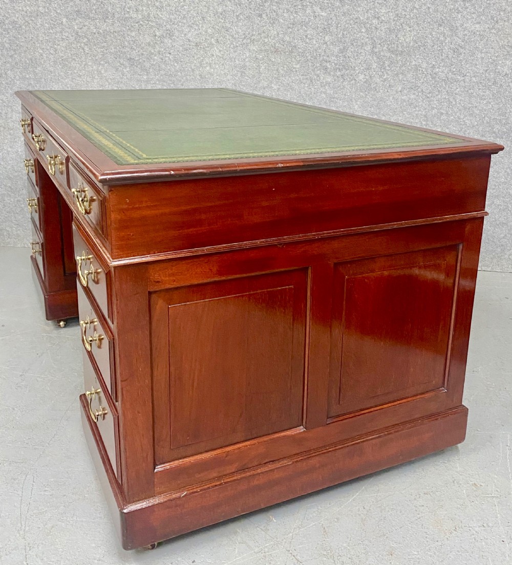 Good Quality Antique Mahogany Pedestal Desk View IV
