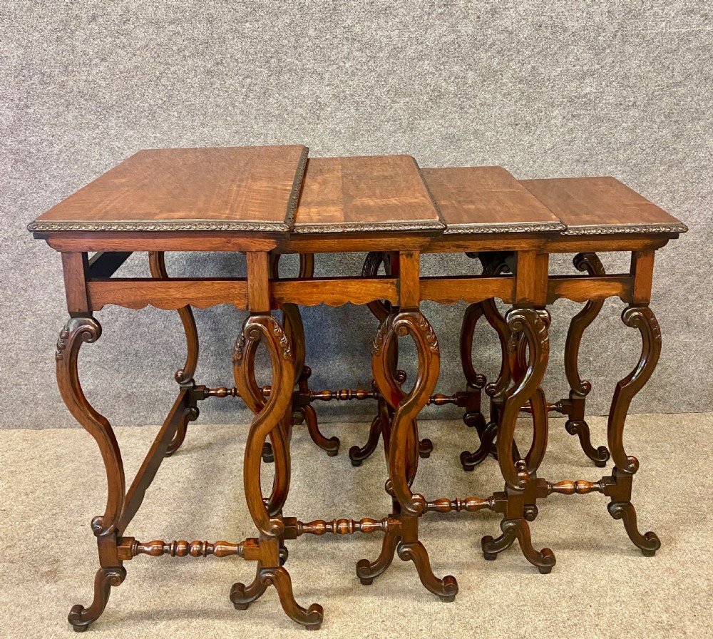 Very Good Quartetto Nest of Walnut Tables View II