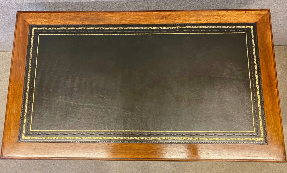 Small Antique Walnut Pedestal Desk View VI