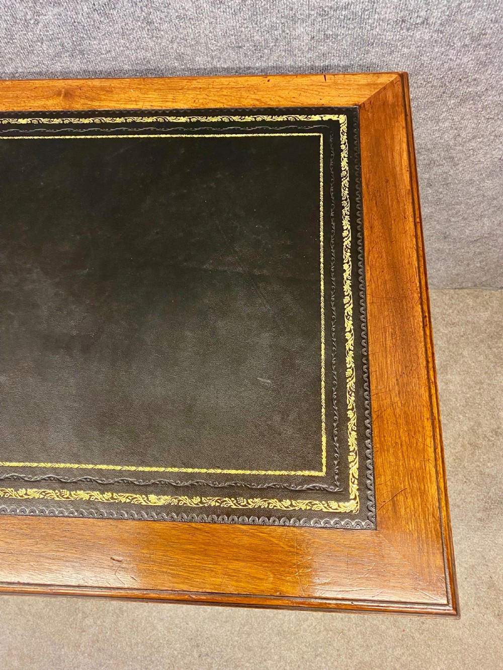 Small Antique Walnut Pedestal Desk View VII