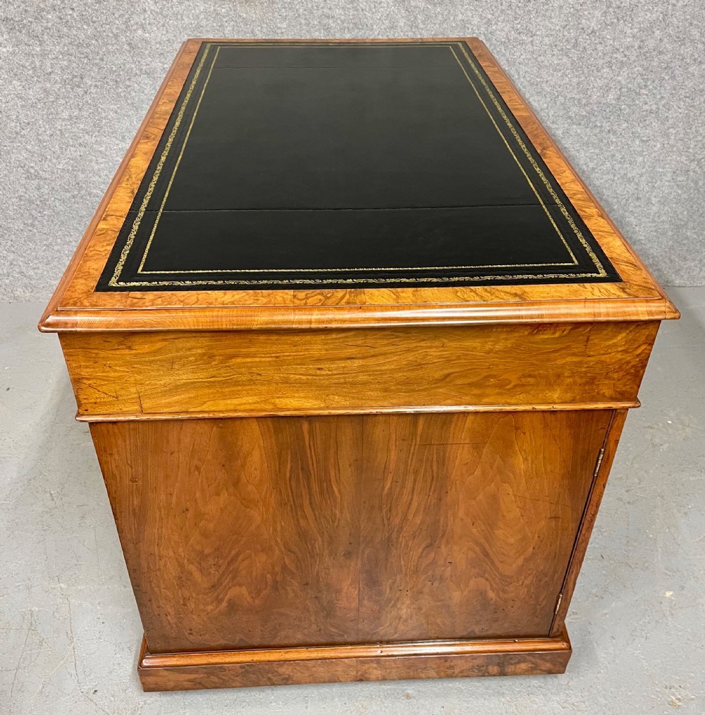 Antique Double Sided Burr Walnut Desk View VI