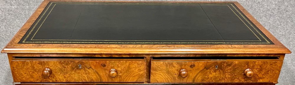 Antique Double Sided Burr Walnut Desk View VII