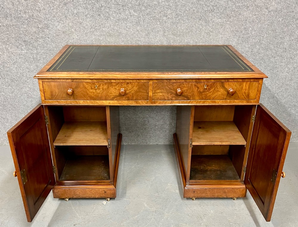 Antique Double Sided Burr Walnut Desk View VIII