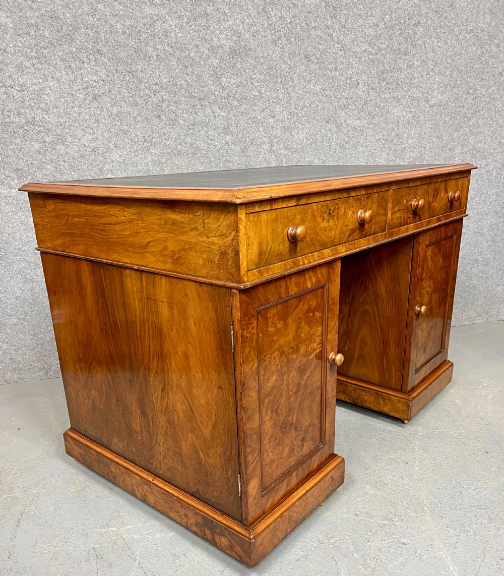 Antique Double Sided Burr Walnut Desk View XII