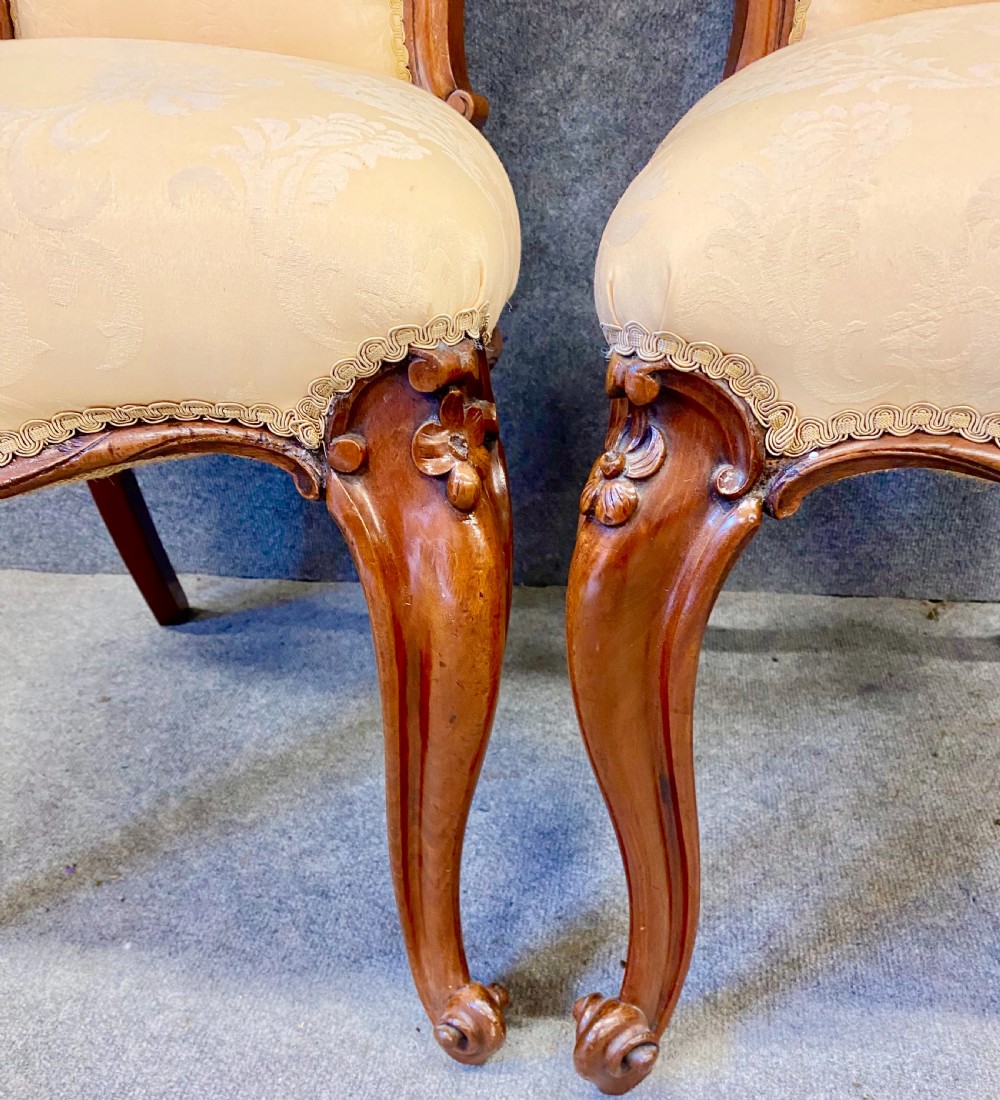 Good Quality Pair Victorian Side Chairs View V