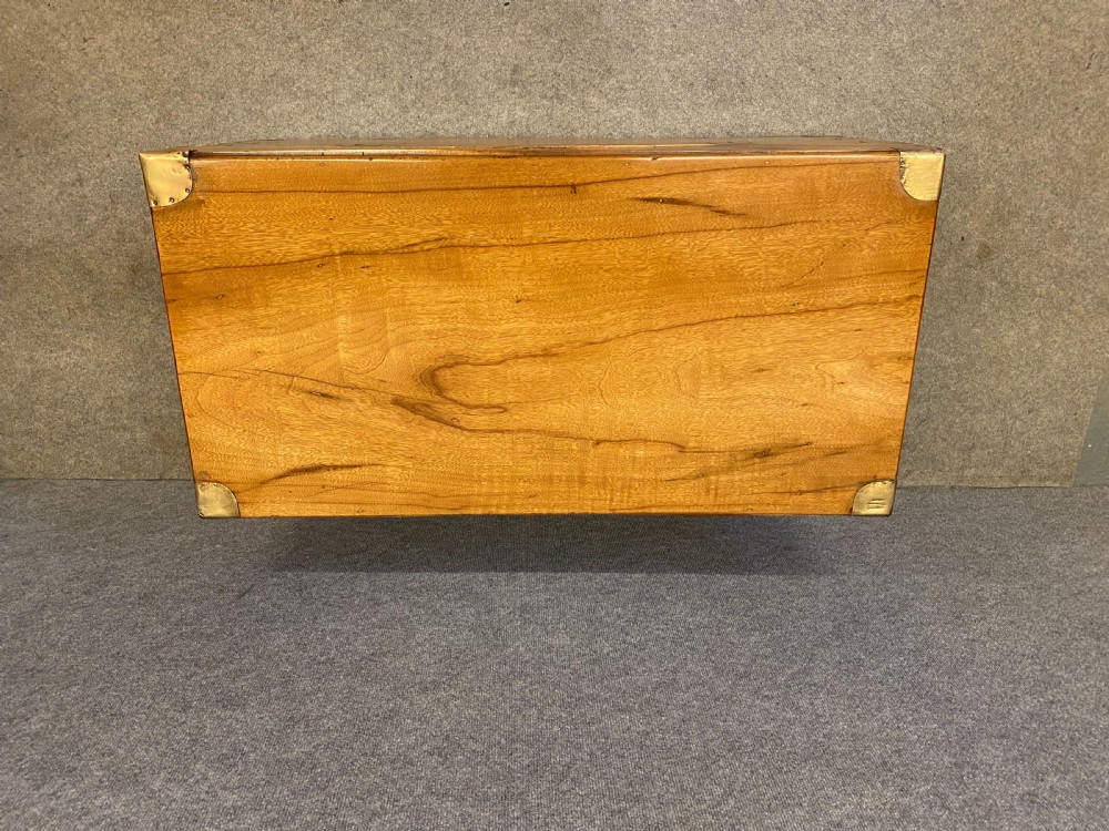Antique Camphor Wood Campaign Trunk View V