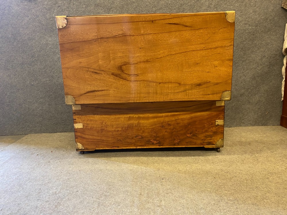 Antique Camphor Wood Campaign Trunk View VIII