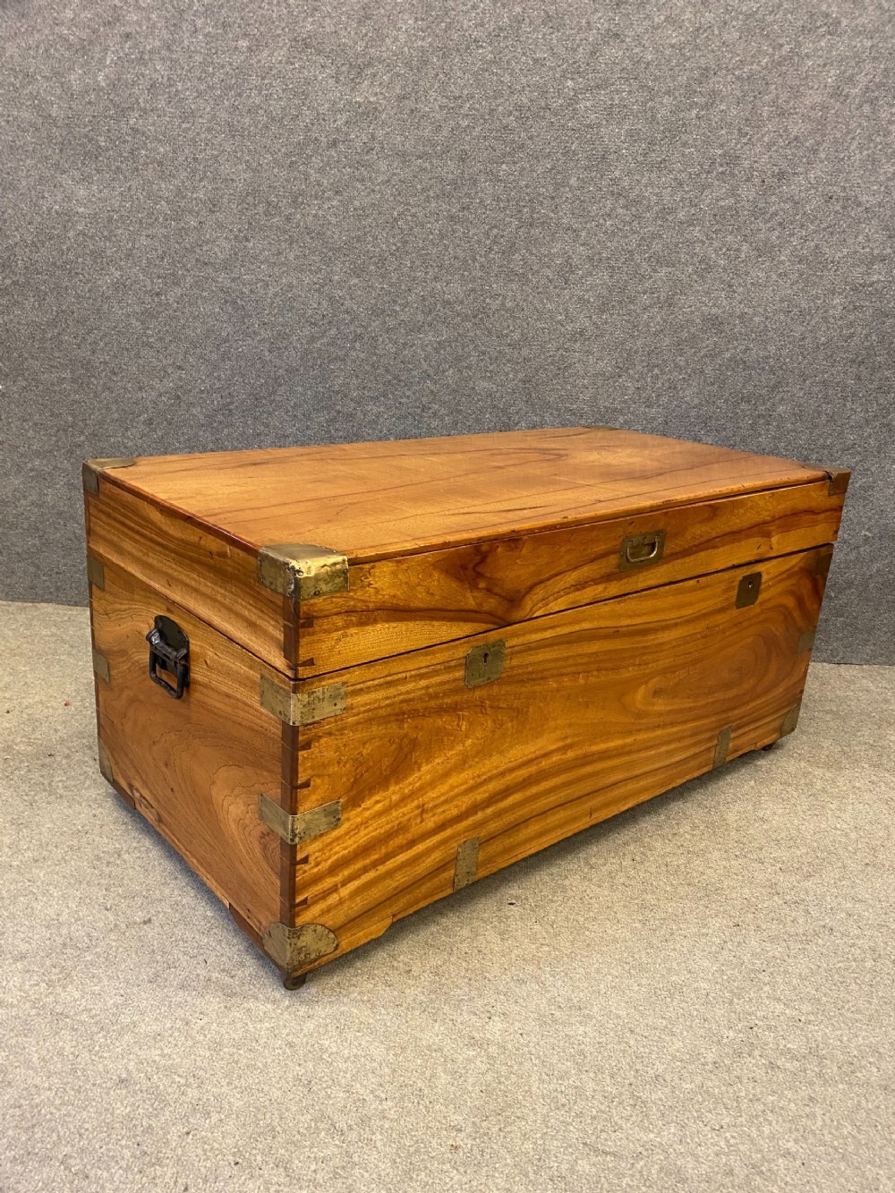 Antique Camphor Wood Campaign Trunk