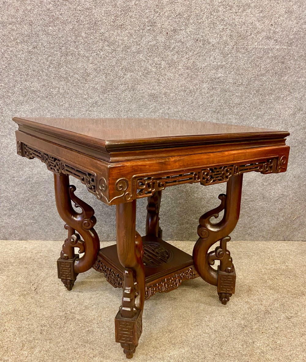 Chinese Hardwood End Table View IV