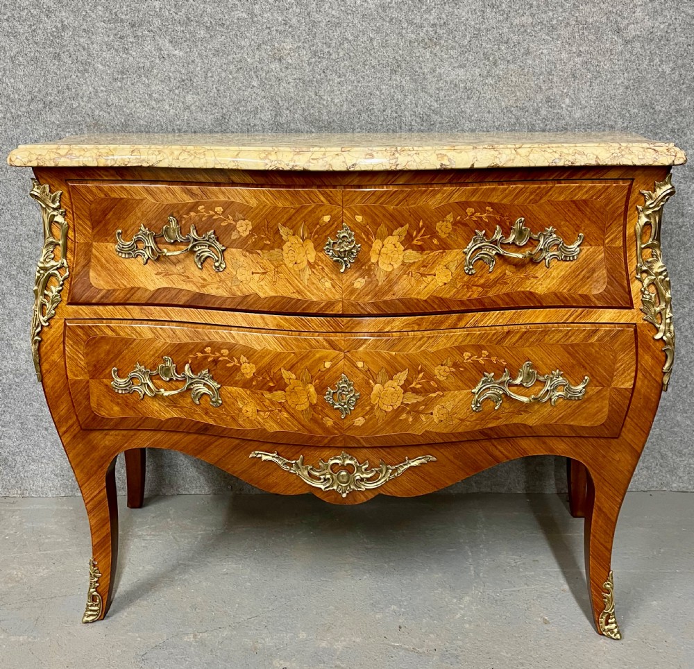 French Kingwood & Marquetry Inlaid Chest View II