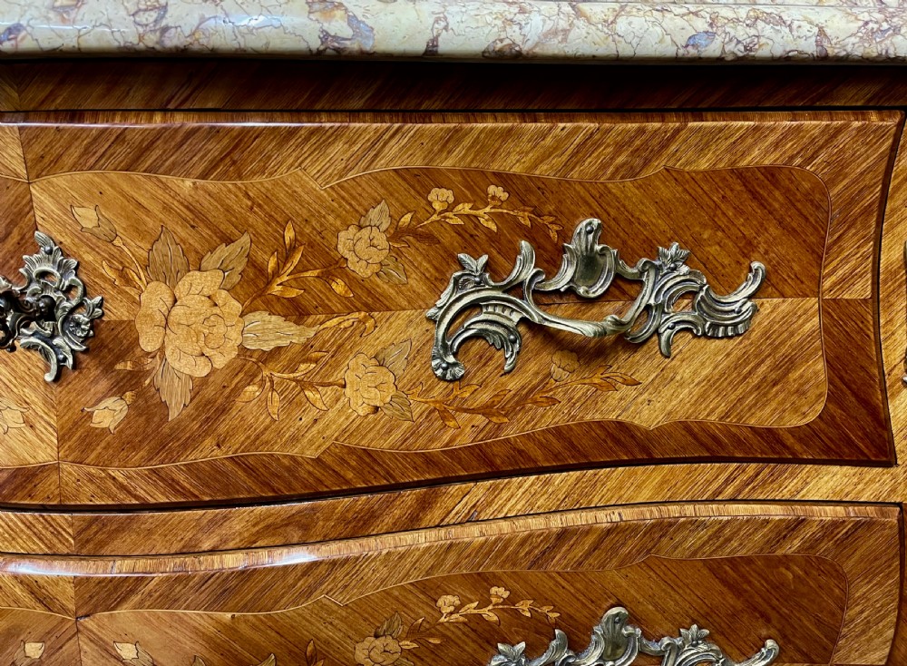 French Kingwood & Marquetry Inlaid Chest View V