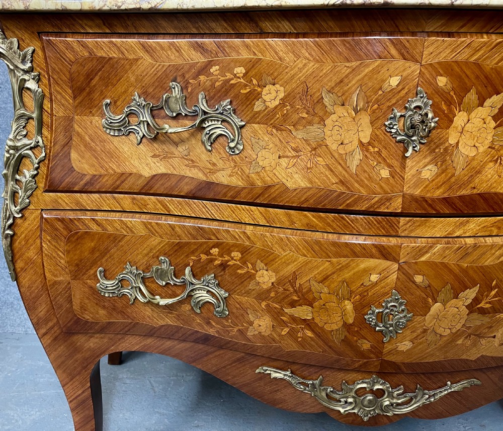 French Kingwood & Marquetry Inlaid Chest View VI