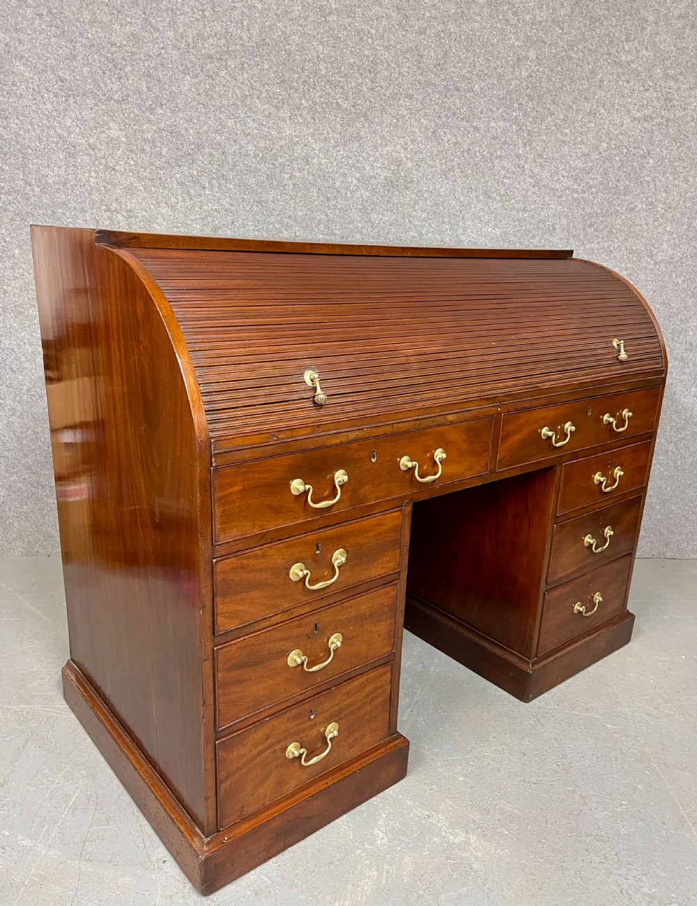 George III Mahogany Tambour Desk View V