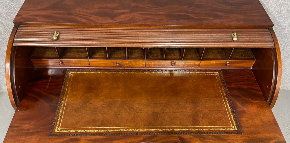 George III Mahogany Tambour Desk View VII
