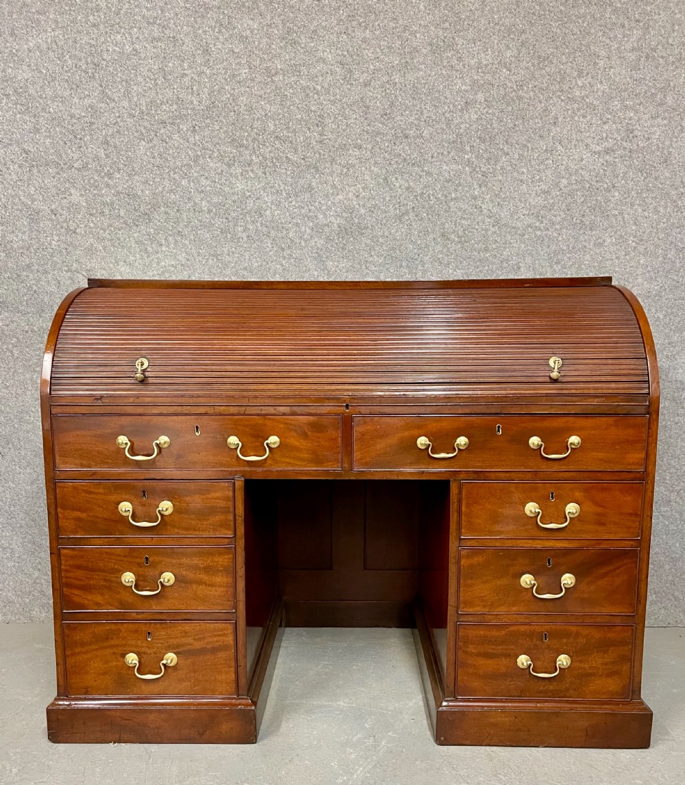 George III Mahogany Tambour Desk View VIII