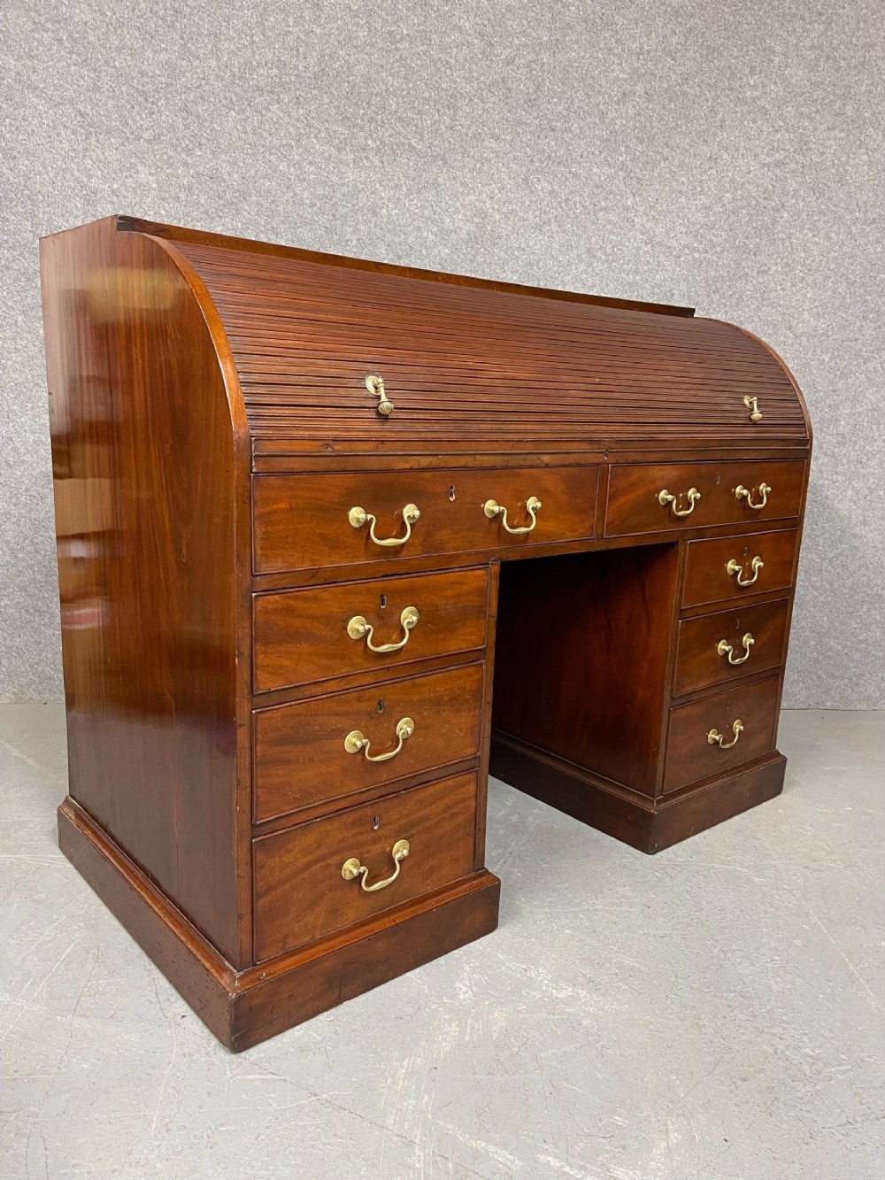 George III Mahogany Tambour Desk